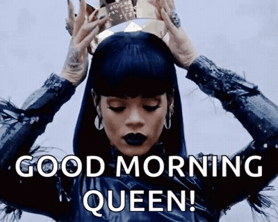 Woman Wearing Crown Good Morning Queen GIF