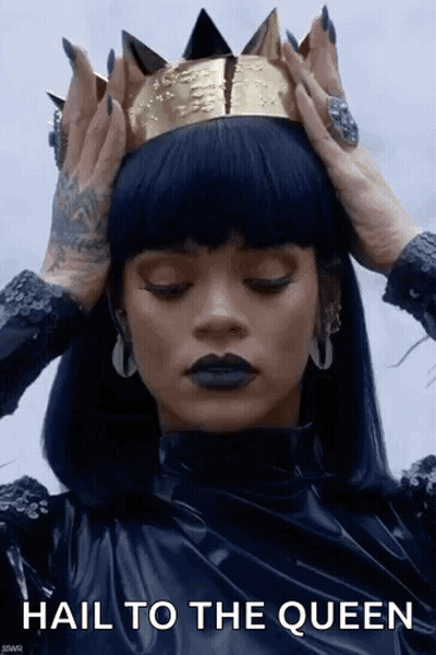 Woman Wearing Crown Hail To The Queen GIF