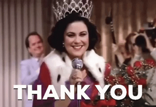 Woman Wearing Crown Holding Microphone Smiling GIF