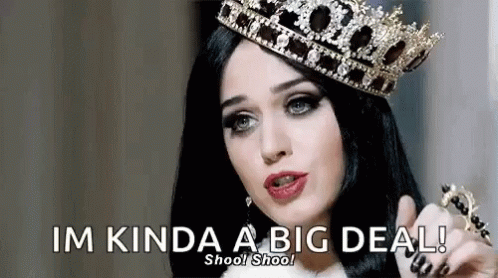 Woman Wearing Crown Pointing I Kinda A Big Deal GIF