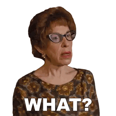 Woman Wearing Glasses And Floral Shirt Saying What Sticker
