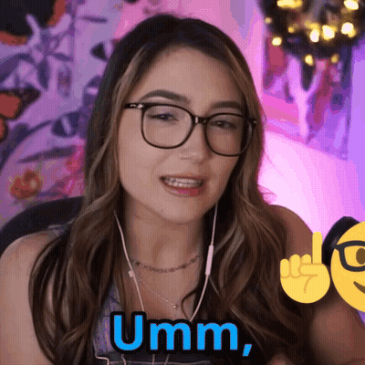 Woman Wearing Glasses And Headphones Says Umm GIF