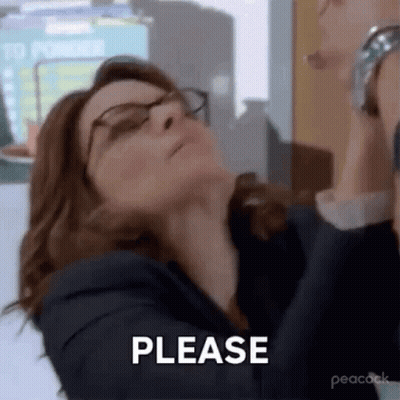 Woman Wearing Glasses And Suit Making Please Gesture GIF