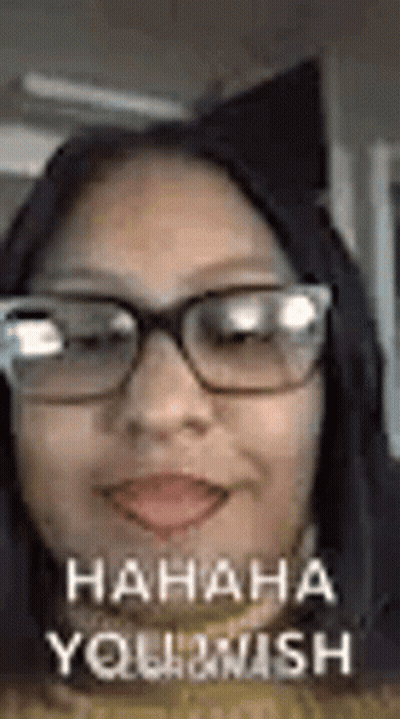 Woman Wearing Glasses Laughing GIF