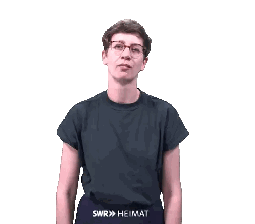 Woman Wearing Glasses Making Gesture Swr > Heimat Sticker