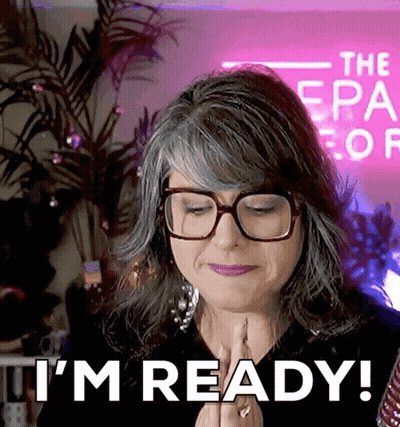 Woman Wearing Glasses Saying Im Ready GIF