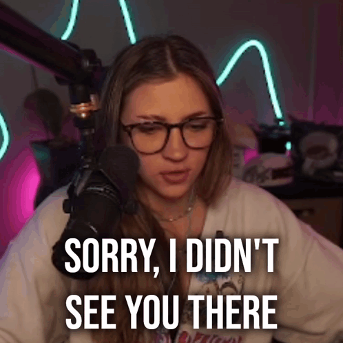 Woman Wearing Glasses Saying Sorry GIF