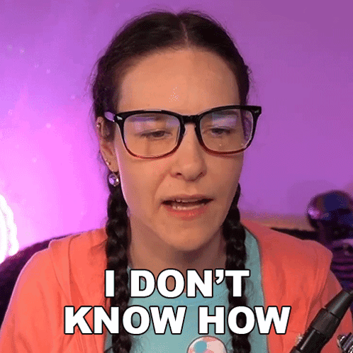 Woman Wearing Glasses Says I Don't Know How GIF