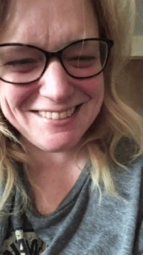 Woman Wearing Glasses Smiling GIF