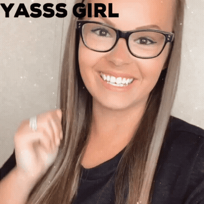 Woman Wearing Glasses Smiling Yasss Girl GIF