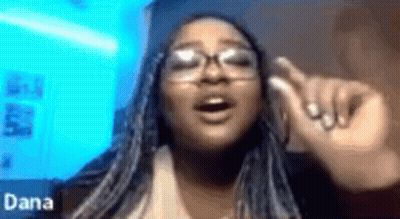 Woman Wearing Glasses Talking On Video Call GIF