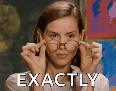 Woman Wearing Glasses With Exactly Above Her Head GIF
