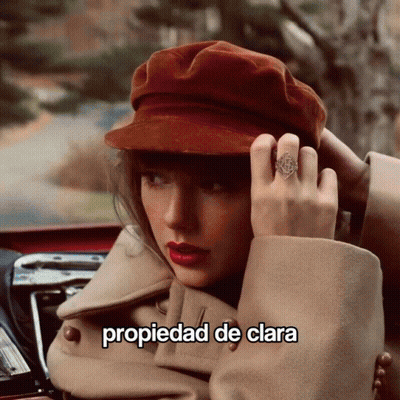 Woman Wearing Hat And Ring Saying Propiedad De Clara GIF