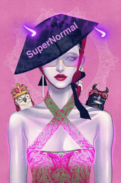 Woman Wearing Hat That Says Supernormal GIF