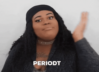 Woman Wearing Headband And Choker Saying Periodt GIF