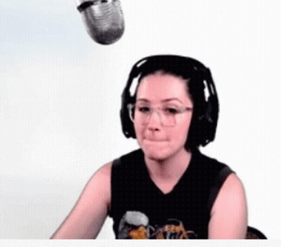 Woman Wearing Headphones And Glasses GIF