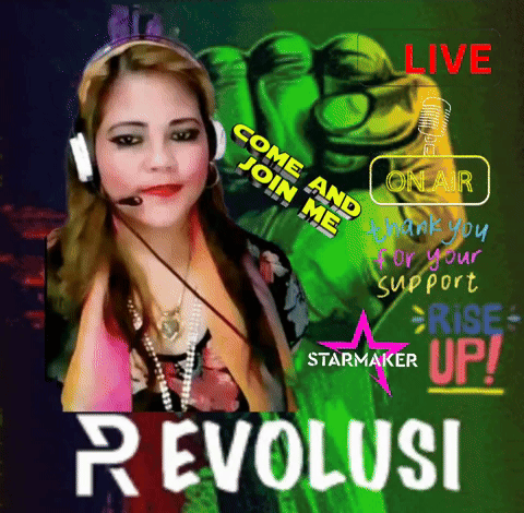 Woman Wearing Headphones And Microphone Says Come And Join Me GIF