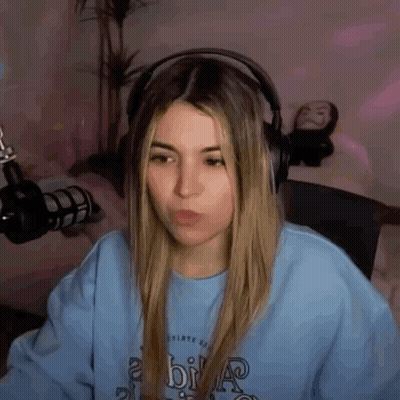 Woman Wearing Headphones At Microphone GIF