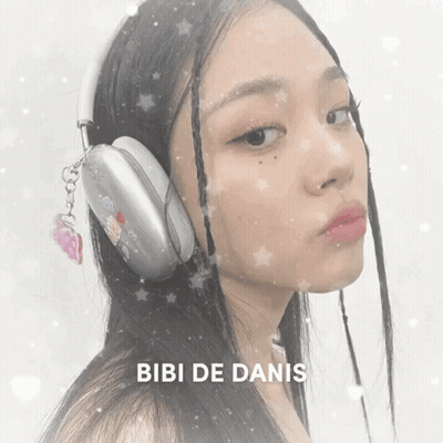 Woman Wearing Headphones Bibi De Danis GIF