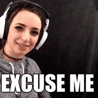 Woman Wearing Headphones Excuse Me GIF