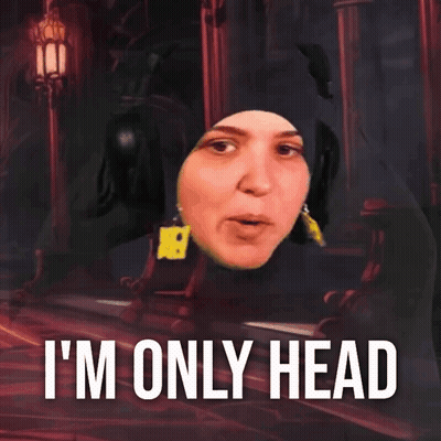 Woman Wearing Headphones I'm Only Head GIF