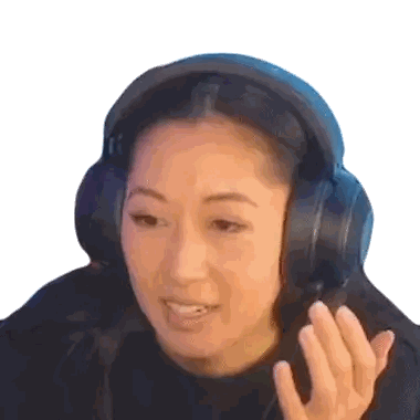Woman Wearing Headphones Making Funny Face Sticker