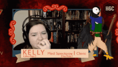 Woman Wearing Headphones Named Kelly GIF
