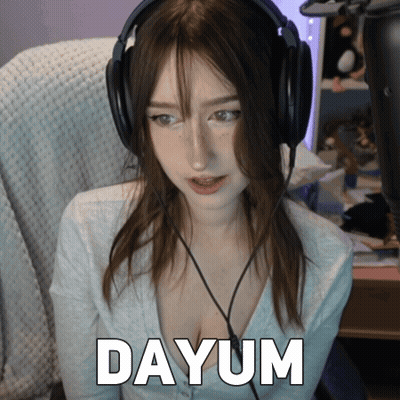 Woman Wearing Headphones Saying Dayum GIF