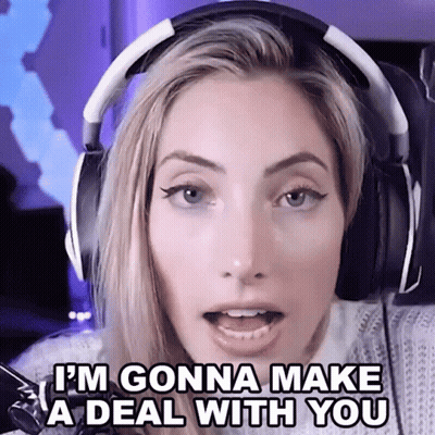 Woman Wearing Headphones Saying I'm Gonna Make A Deal With You GIF