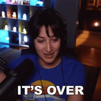 Woman Wearing Headphones Saying Its Over GIF