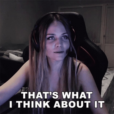 Woman Wearing Headphones Saying That's What I Think GIF