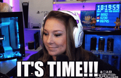 Woman Wearing Headphones Saying Time GIF