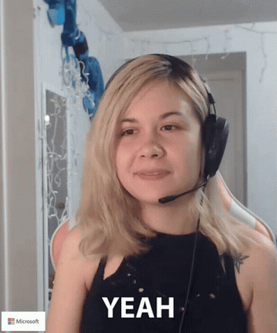 Woman Wearing Headphones Saying Yeah GIF