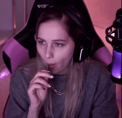 Woman Wearing Headphones Smoking Cigarette GIF