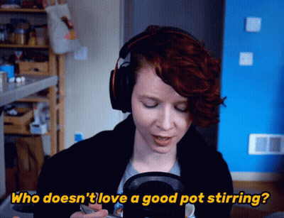 Woman Wearing Headphones Talking Into Microphone GIF