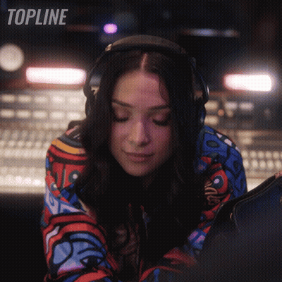 Woman Wearing Headphones GIF