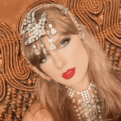 Woman Wearing Headpiece Close Up GIF