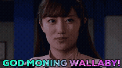 Woman Wearing Headset Saying Good Morning Wallaby GIF