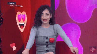 Woman Wearing Heart Sweater With Karol GIF