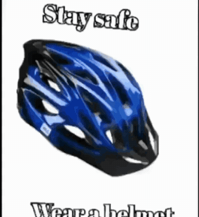 Woman Wearing Helmet With Letter A GIF