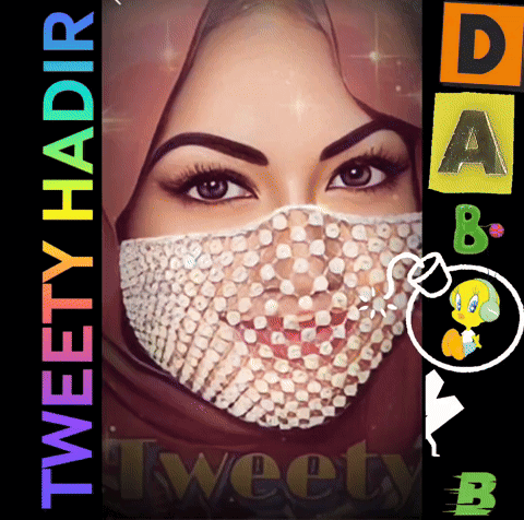 Woman Wearing Hijab And Mask With Tweety GIF