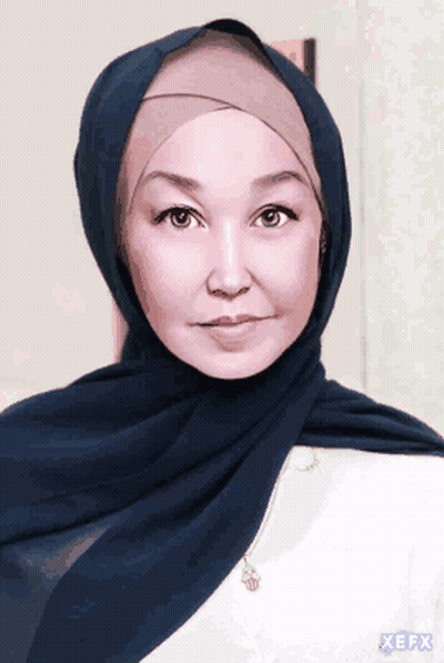 Woman Wearing Hijab Smiling GIF