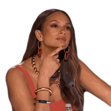Woman Wearing Hoop Earrings And Bracelets Sticker