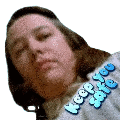 Woman Wearing Keep You Safe Shirt Sticker