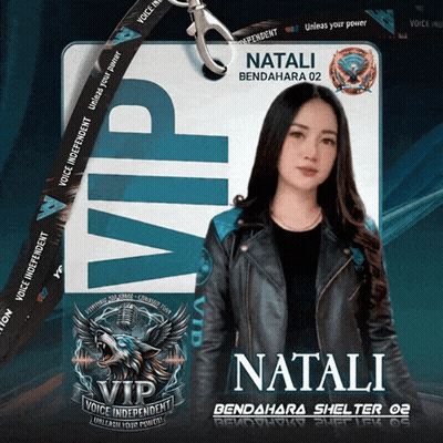 Woman Wearing Lanyard Saying Natali GIF
