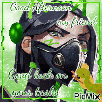 Woman Wearing Mask Good Afternoon My Friend Good Luck On Your Tasks GIF