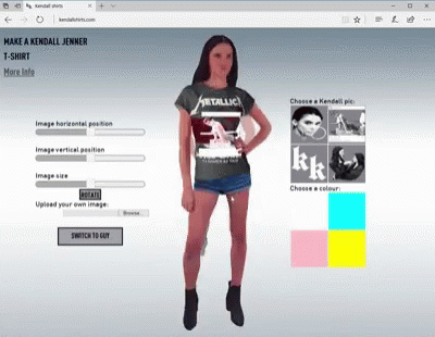 Woman Wearing Metallica T-Shirt GIF