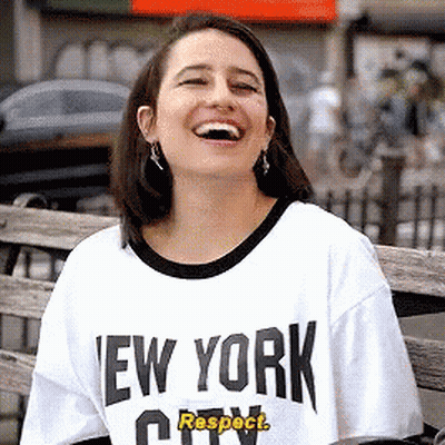 Woman Wearing New York City Respect Shirt GIF