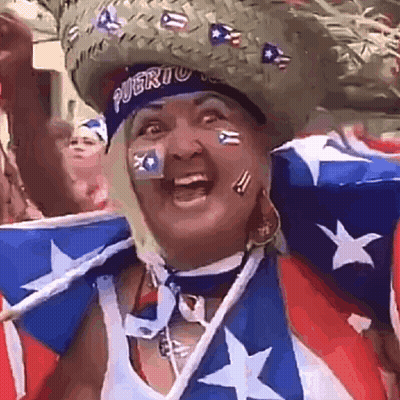 Woman Wearing Puerto Rico Hat GIF