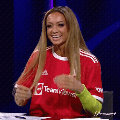 Woman Wearing Red Adidas TeamViewer Jersey GIF